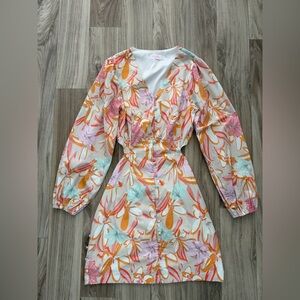 Pink Lily floral mini dress